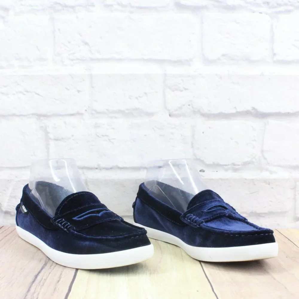 Cole Haan Nantucket Blue Velvet Slip-on Driving Loafers Flat Shoes Size 6.5 B - Picture 3 of 9
